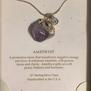 Amethyst gorgeous silver necklace.